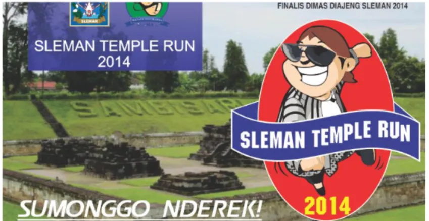 Gambar 4 dan 5 : Poster Event Sleman Temple Run 2014 oleh Ikatan  Dimas Diajeng Sleman dan finalis Dimas Diajeng Sleman 2014