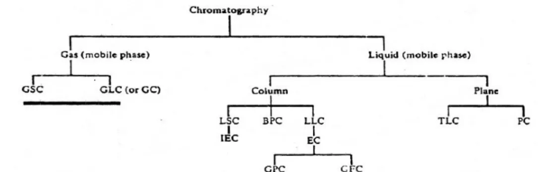 Gambar 1. Skema pengelompokan kromatografi 