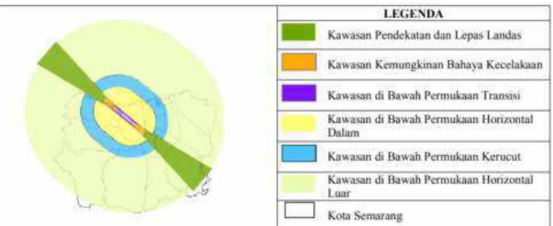 Gambar 3.4 Peta KKOP Bandara Ahmad Yani  Sumber: Peraturan Menteri Perhubungan Udara