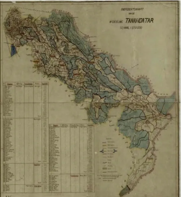 Gambar 2.5 Peta Afdeeling Tanah Datar, tahun 1935, Koleksi KITLV