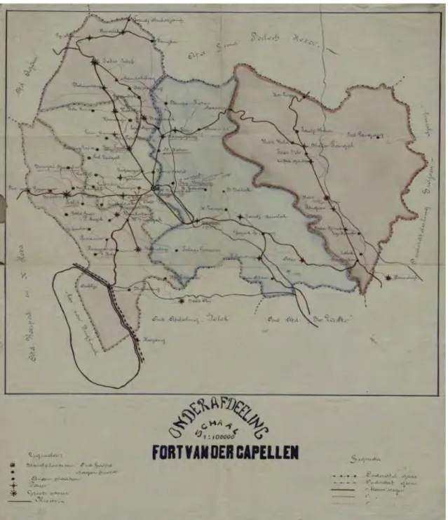 Gambar 2.7. Peta Onderafdeeling Fort Van der Capellen, sekitar tahun 1935, koleksi KILTV