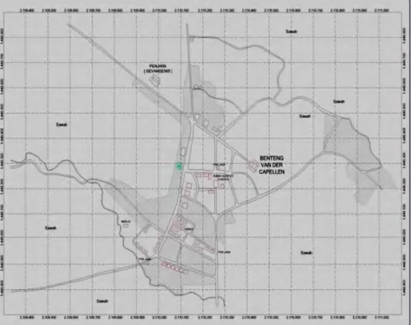Gambar 2.12. Struktur  Kawasan Kota Batusangkar Tahun 1943 