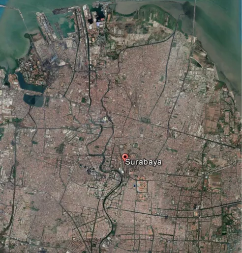 Gambar 3. 8 Lokasi Kota Lama Surabaya  (Sumber: Google maps) 