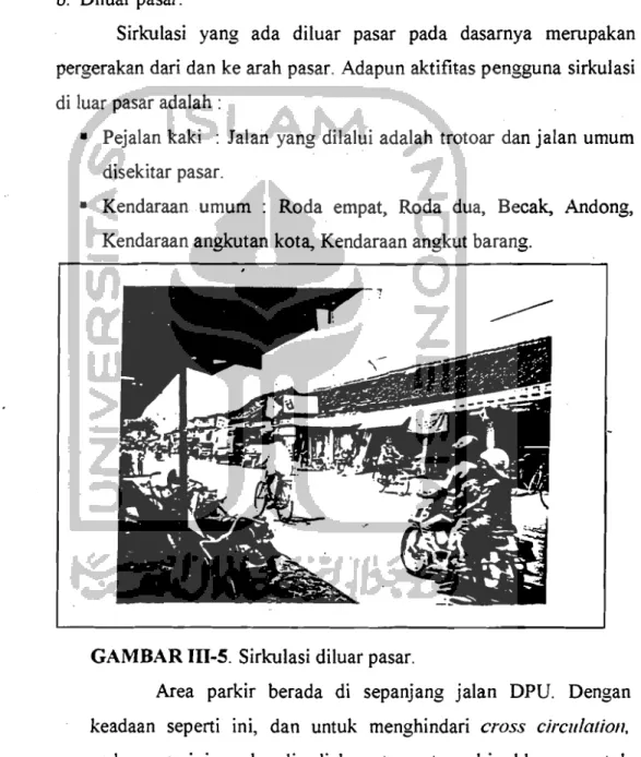 GAMBAR 111-5.  Sirkulasi diluar pasar. 