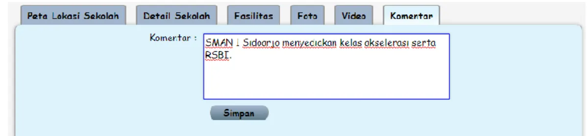 Gambar 18. Siswa mengisi komentar 