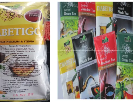 Gambar 4.7 Macam produk olahan dengan menggunakan stevia di Desa Cibodas