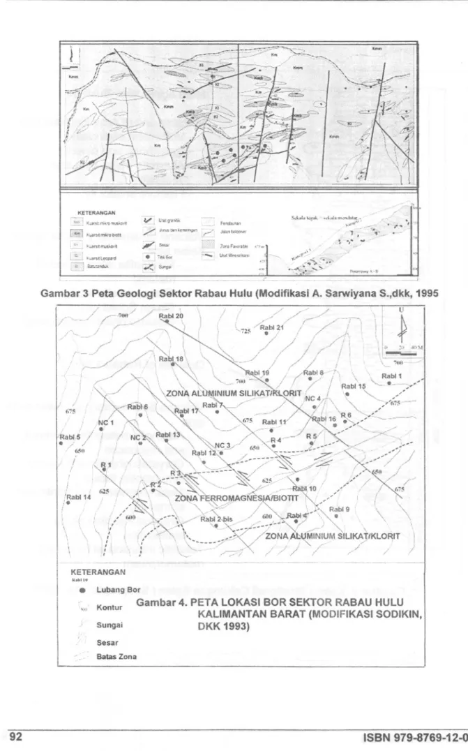 Gambar 3 Peta Geologi Sektor Rabau Hulu (Modifikasi A. Sarwiyana S.,dkk, 1995