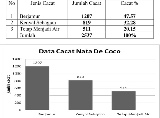Tabel 4.3 Data Jenis Dan Jumlah Cacat 