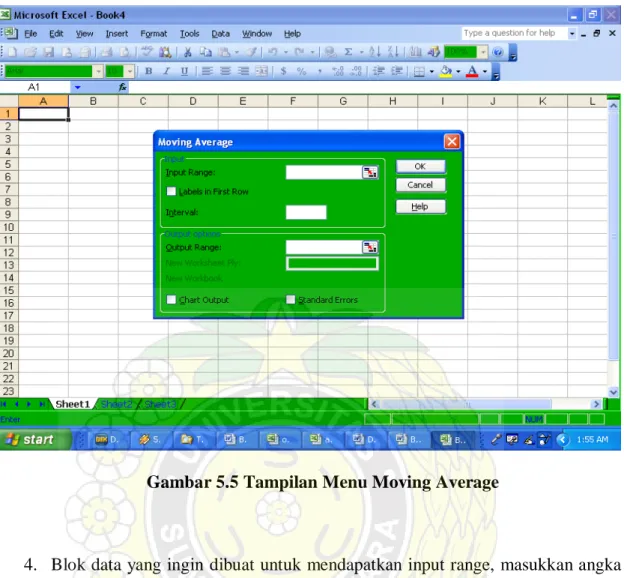 Gambar 5.5 Tampilan Menu Moving Average 