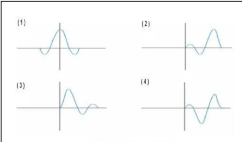 Gambar 3.6 Jenis-jenis wavelet berdasarkan konsentrasi energinya (Sukmono,1999) 