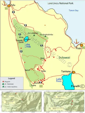 Gambar 1. Peta Taman Nasional Lore  Lindu 