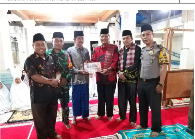 Gambar 7. Penyerahan bantuan hibah Masjid Raya Limbanang, Kec. Suliki  Oleh Dandim 0306/50 Lima Puluh Kota 