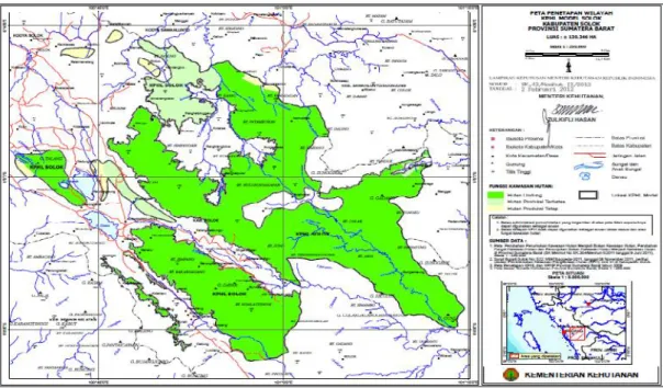 Gambar II-1. Peta Penetapan Wilayah KPHL Model Solok