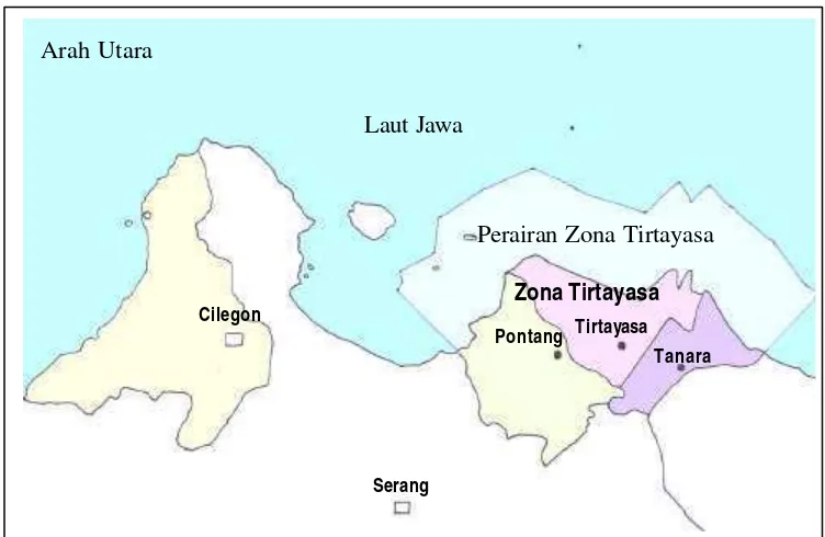Gambar  1. Zona Tirtayasa dalam RTRW Kabupaten Serang 