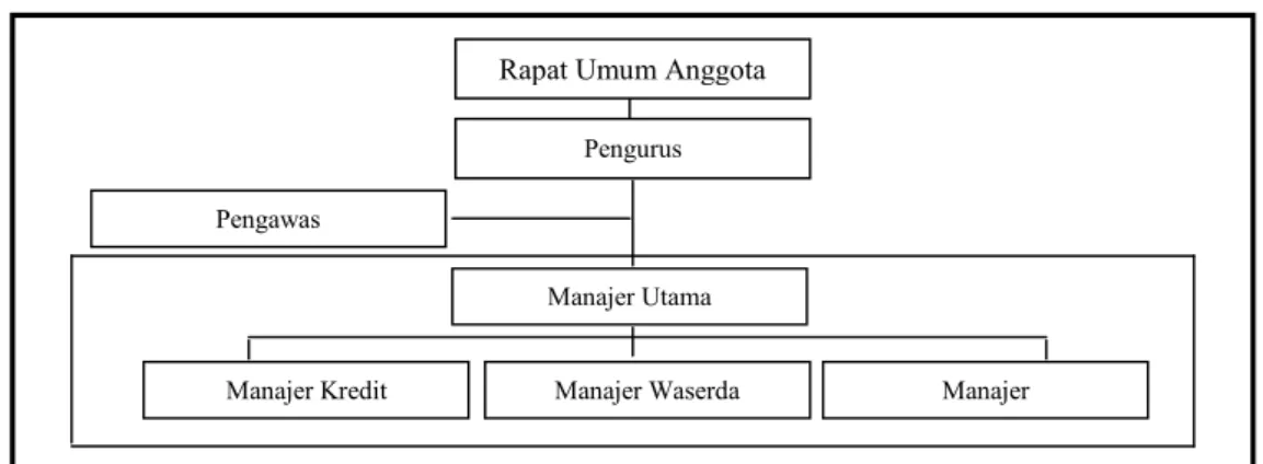 Gambar 2. Struktur Organisasi Koperasi Unit Desa (KUD)