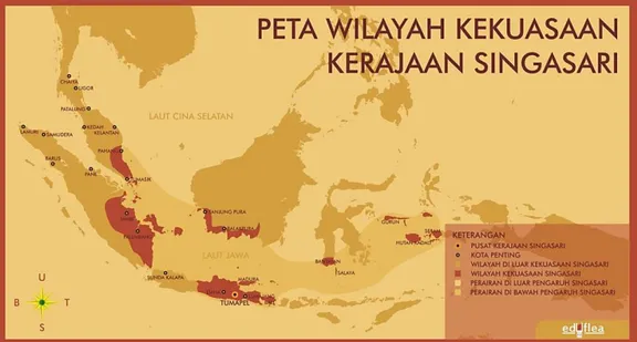 Gambar 8. Peta Wilayah Kekuasaan Singasari. 
