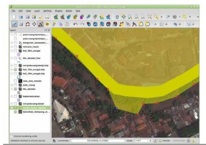 Gambar 2.7 Editing Data QGIS 