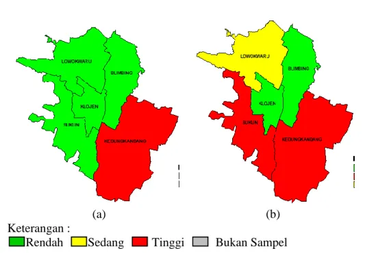Gambar 7. Peta Kota Malang Berdasarkan Persentase Penduduk Miskin: 
