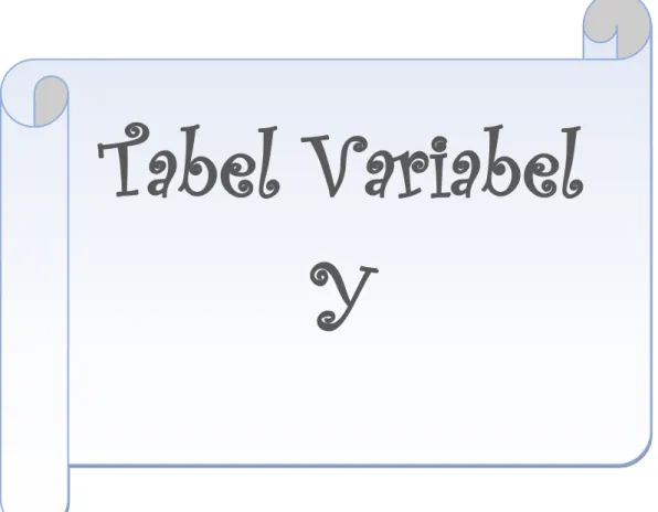 Tabel Variabel  Y 