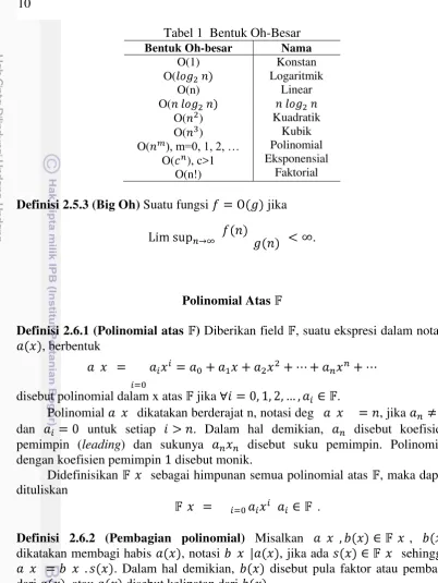 Tabel 1  Bentuk Oh-Besar 