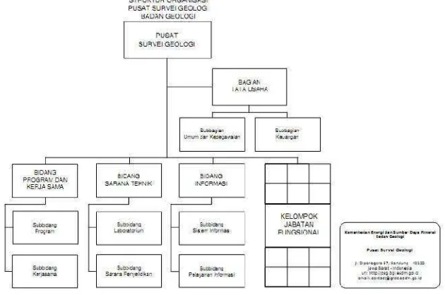 Gambar 3.2 Struktur Organisasi Pusat survey Geologi