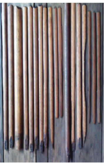 Foto : Naskah Kuno “Gelumpai” dalam  kepingan-kepingan bilah bambu