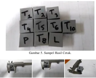 Tabel 2. Setting Parameter Proses Cetak 