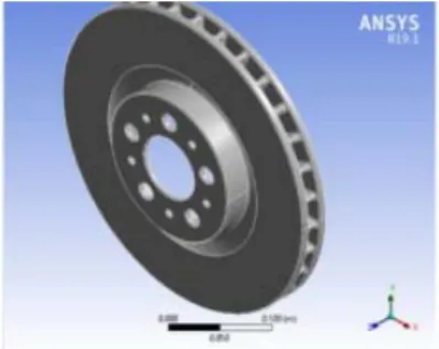 Gambar 4.  Model 3 desain disc brake rotor 