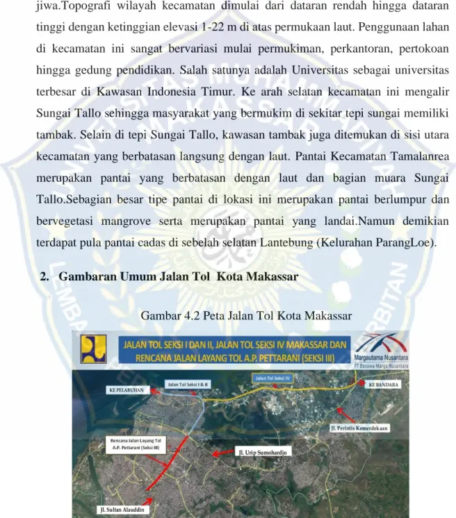 Gambar 4.2 Peta Jalan Tol Kota Makassar 