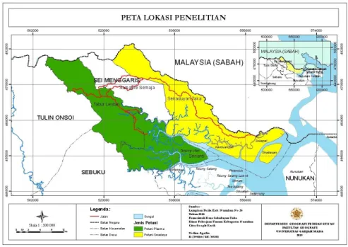 Gambar  1. Peta Lokasi Penelitian mensi  budidaya  dan  dimensi  pemantauan 