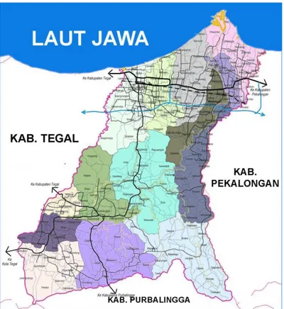 Gambar 2.1 Peta Administratif Kabupaten Pemalang 