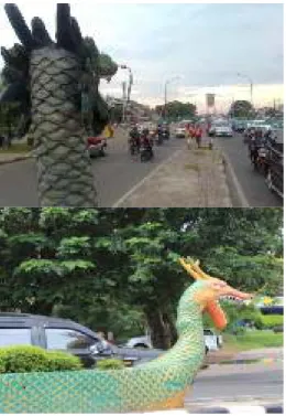 Gambar  2:  penerapan  ornamen  naga  dipembatas    jalan  Palembang  (foto: 