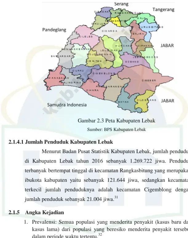 Gambar 2.3 Peta Kabupaten Lebak 