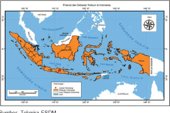 Gambar 3.38 Sebaran potensi yodium di Indonesia