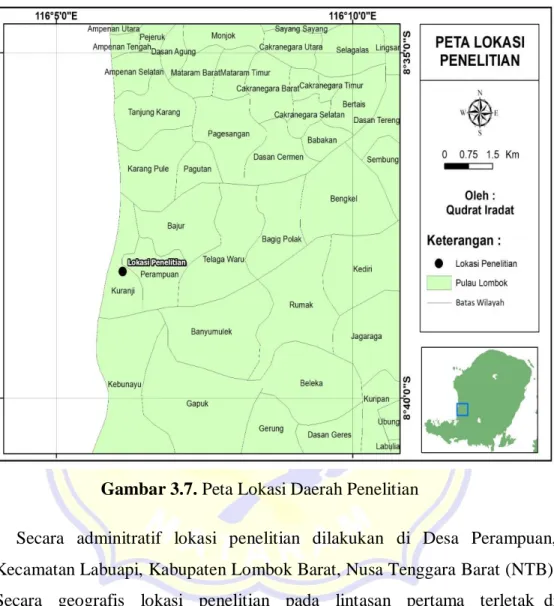 Gambar 3.7. Peta Lokasi Daerah Penelitian 