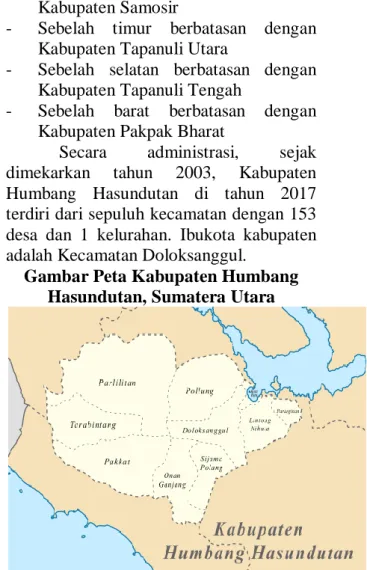 Gambar Peta Kabupaten Humbang  Hasundutan, Sumatera Utara  