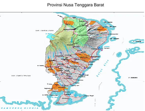 Gambar 2.1 Peta Wilayah Kabupaten Lombok Timur 