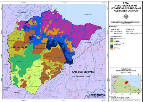 Gambar 2. Peta Penggunaan Lahan Kecamatan Secanggang Kabupaten Langkat 