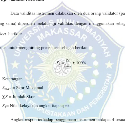 Tabel 3.2 Aturan Pemberian Skor 