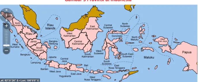 Gambar 3 Provinsi di Indonesia