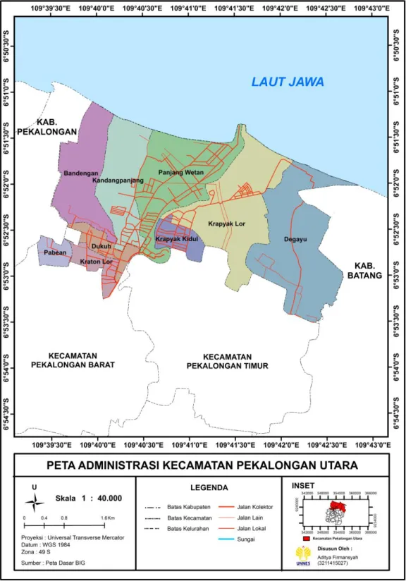 Gambar 5. Peta Administrasi Kecamatan Pekalongan Utara Tahun 2019 
