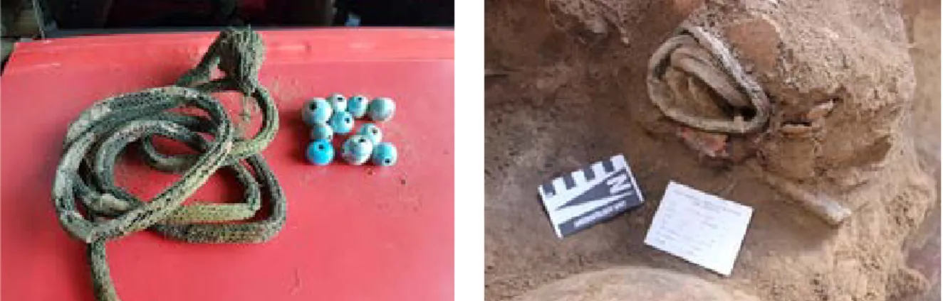 Foto  8 dan 9  Lulu amah di kotak G5 yang ditemukan pada spit 6 (55 – 65 cm (Sumber: Harry Octavianus Sofian)