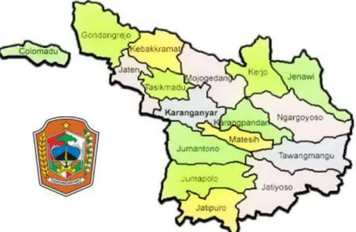 Gambar 5. Peta Kabupaten Karanganyar (Sumber Web. Pemkab. KRA 2017) 