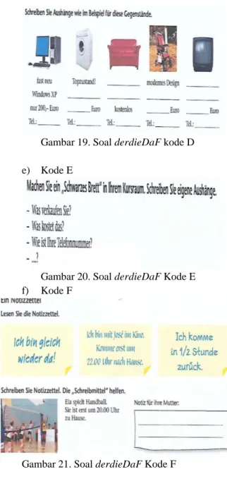 Gambar 20. Soal derdieDaF Kode E  f)  Kode F 