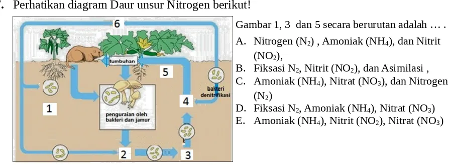 Gambar 1, 3  dan 5 secara berurutan adalah … .