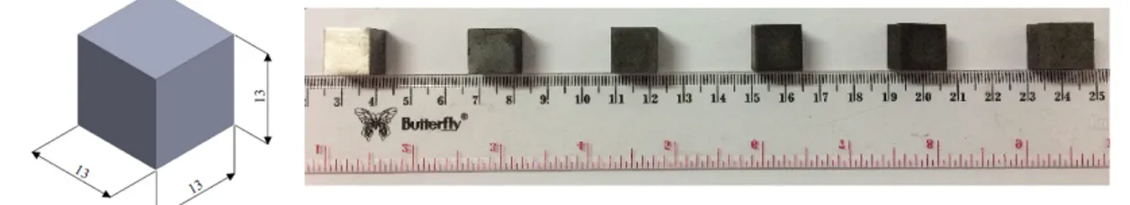 Gambar 2. Spesimen karburisasi paduan Fe-2,9Al-0,4C 
