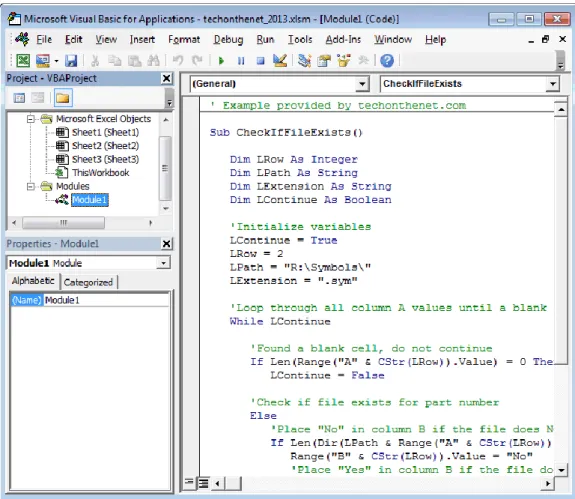 Gambar II. 10 Tampilan VBA pada Microsoft Excel 