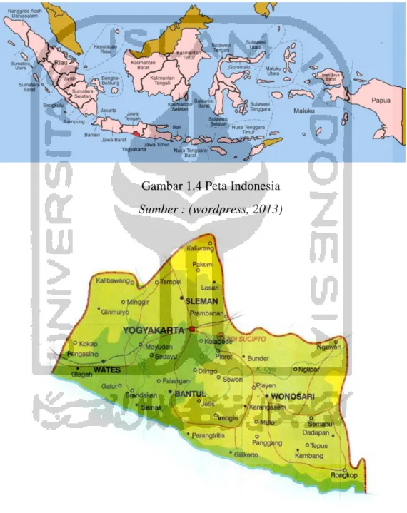 Gambar 1.4 Peta Indonesia  Sumber : (wordpress, 2013) 