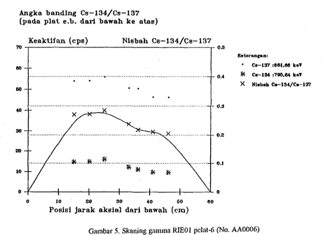 Gambar 6. Skaning gamma RIEOl pelat-11 (No. AA0011)