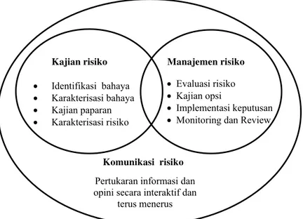 Gambar 1. Kerangka analisis risiko (Badan POM, 2001 a ) 